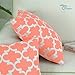 CaliTime Pack of 2 Soft Canvas Throw Pillow Covers Cases for Couch Sofa Home Decor Modern Quatrefoil Accent Geometric 18 X 18 Inches Coral Pink