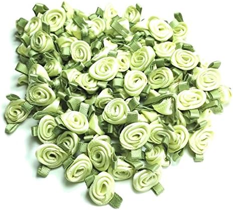Small Ribbon Roses 100pc Bag - Baby Maize