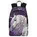 InterestPrint Fantasy White Horse Casual Backpack College School Bag Travel Daypack