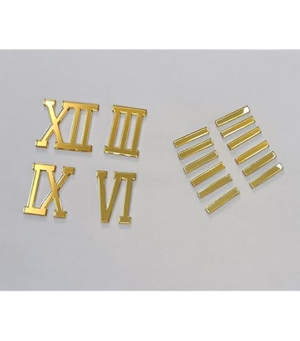 Amazon.com: NUO RUI 12 Pcs Roman Numerals Mirror Gold Digits and