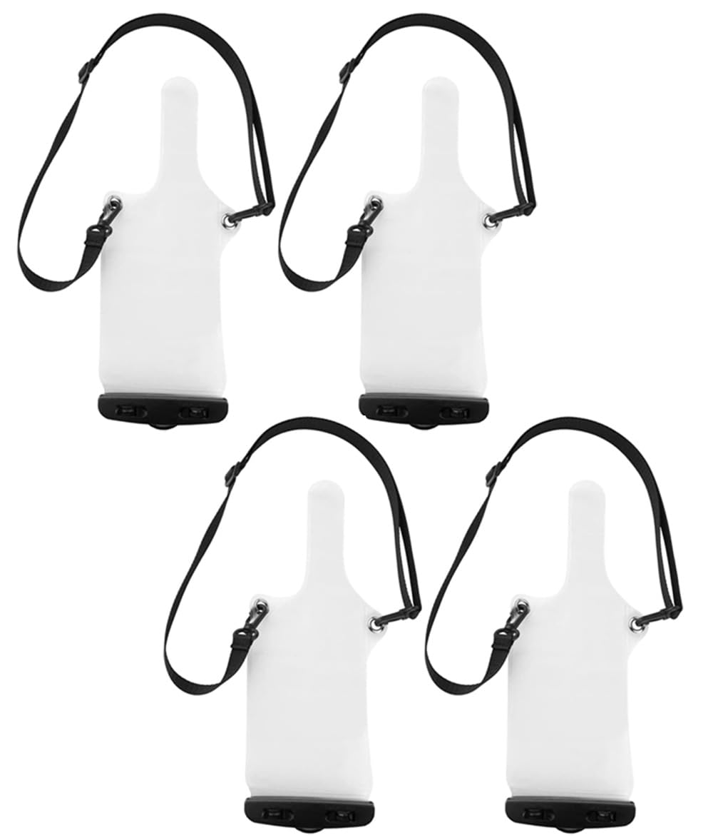 Yrhrol 4Pcs Universal Two Way Radio Waterproof Case Bag Portable Walkie Talkie Rainproof Pouch with Adjustable Strap Compatible for Motorola Kenwood Midland UV-3R UV-5R PX-888 Walkie Talkie Radio