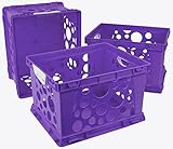 Storex Premium File Crate with Handles, 17.25 x 14.25 x 10.5