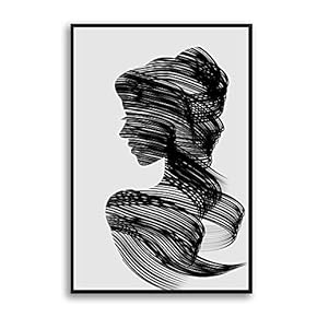 Framed Canvas Home Artwork Decoration Portrait Canvas Wall Art for Living Room, Bedroom - 16x24 inches