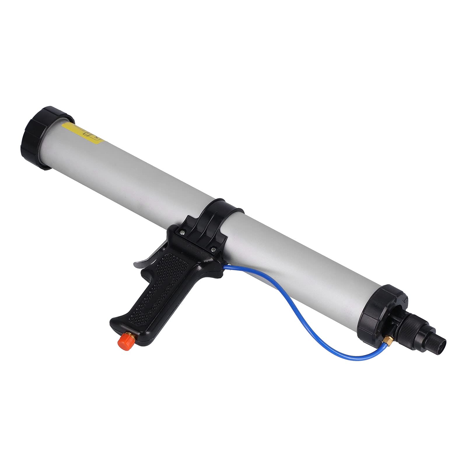 Pneumatic Air Caulking Gun, 0~123psi Pneumatic Caulking Gun with 6 Nozzles Aluminum Alloy Applicator Industrial Tools for Ships Containers 600ml