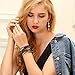 AZORA Womens Leather Wrap Bracelet Handmade Pearls Beads Cuff Bangle Bracelets for Women Girls