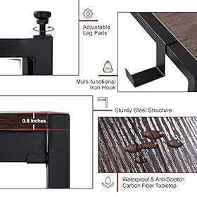 Home Office Laptop Desk 39" Folding Computer Desk for Small Place Modern Simple Work Table with Hook Study Writing Desk for Bedroom, Easy to Assemble 51aw70UNk L