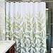 MangGou Leaves Fabric Shower Curtain,Polyester Bathroom Curtain,Decorative Shower Curtain Liner with 12 Hooks,Machine Washable,72 x 72 inch,Green