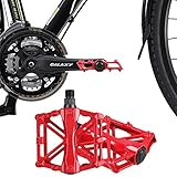 Bike Pedals - Aluminum CNC Bearing Mountain Bike Pedals - Road Bike Pedals with 16 Anti-skid Pins - Lightweight Bicycle Platform Pedals - Universal 9/16