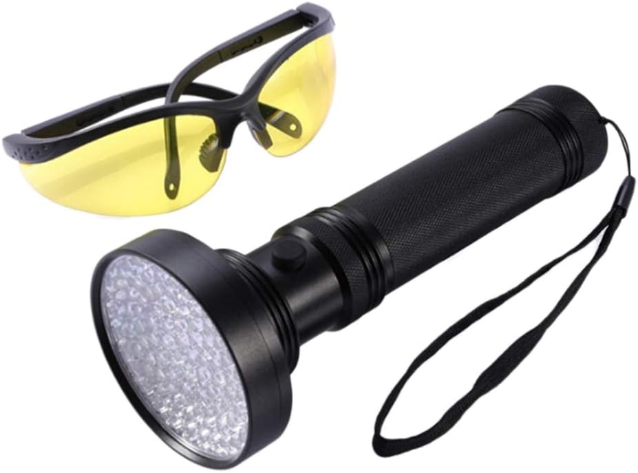 WINOMO Led Blacklight Flashlight UV Protective Glasses Goggles Detector