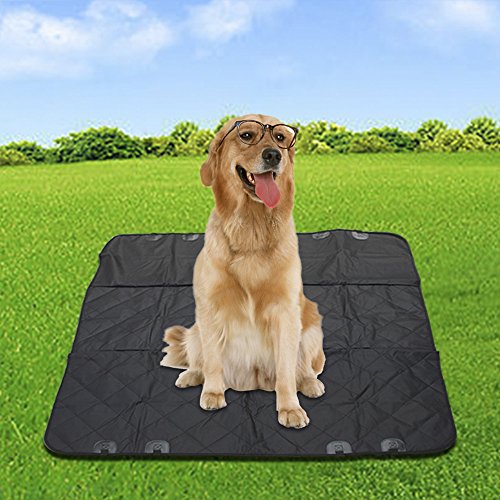 Pet Dog Seat Cover Waterproof Car Backseat Covers Dog Hammock Non-slip Scratch Proof Rear Seat Cover Protector for Pets,Fabric&Polyester Bench Seat Cover for Car Truck SUV,Extra Large Seat Cover,Black