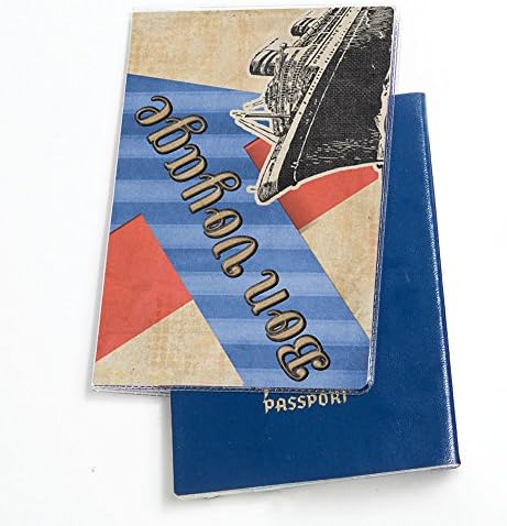 New Passport Case Bon Voyage Travel Pattern Passport Case Cover Holder