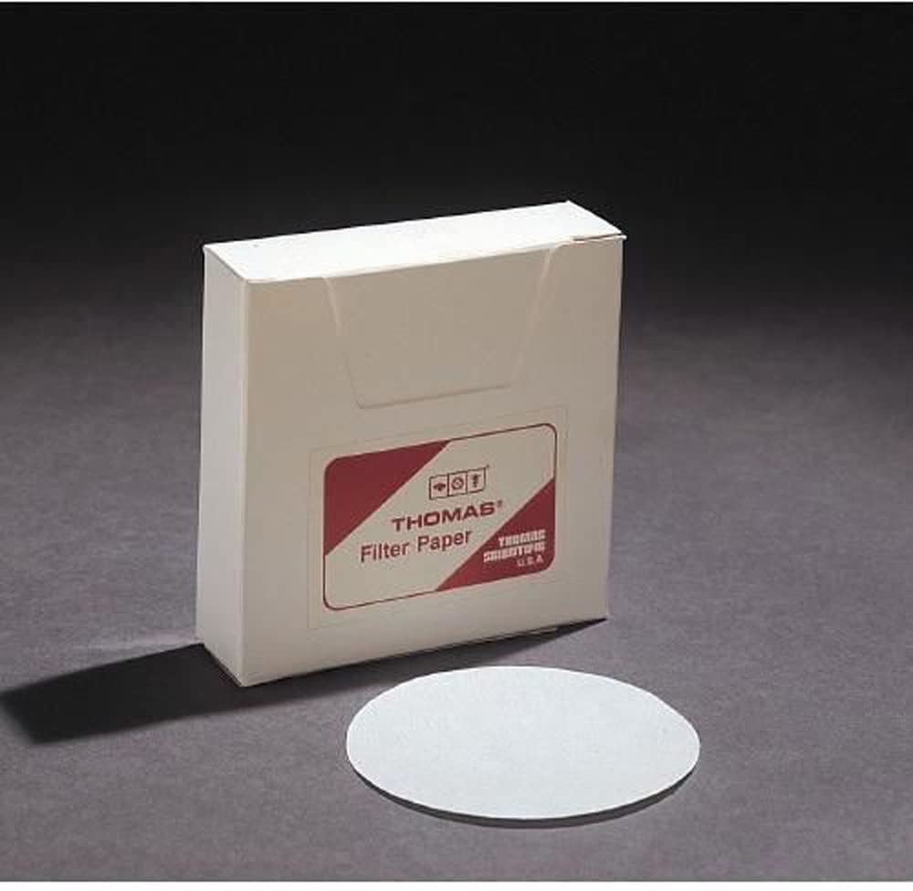 Thomas 6100-1100 Qualitative Filter Paper, 1.5 Micron, Grade, 11cm Diameter x 0.15mm Thick (Pack of 100)