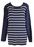 Karen Scott Womens Plus Striped Ribbed Knit Pullover Sweater