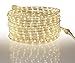Tupkee LED Rope Light Warm-White - 24 Feet (7.3 m), for Indoor and Outdoor use - 10MM Diameter - 144 LED Long Life Bulbs Decorative Rope Tube Lights
