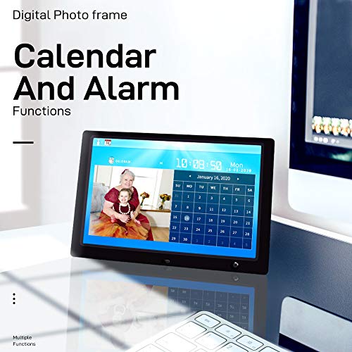 Digital Picture Frame, Jimwey 10.1 Inch 1920x1080 IPS Screen Digital