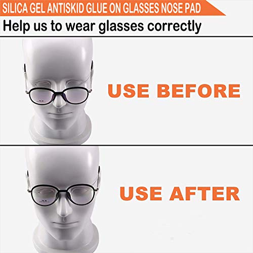 image for FSACLE 24 Pairs Eyeglass Nose Pads and Eyeglass Retainer Sticky Pads S