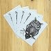 COKOHAPPY 5 Sheets Temporary Tattoo Black Owl Celtic for Women Men
