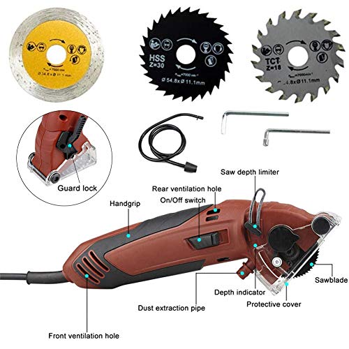 Multifunction Mini Circular Saw Machine Set, 400W High Powered Circular