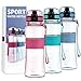 SWIG SAVVY 22 oz Tritan Water Bottle Eco Friendly & BPA-Free Plastic,Leak Free One-Click Flip Top open Ideal For Sports Yoga, Camping, Biking, Jogging (Green)