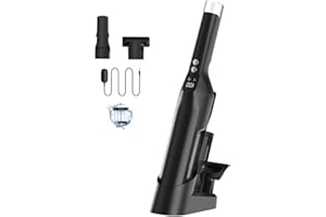 SWEEPCENT Cordless Handheld Vacuum, 20KPa High Power Suction Car Vacuum Cleaner with Charging Dock, 2-in-1 Crevice Tool, Lightweight Portable HandHeld Vacuum with 200ML Dust Cup for Home/Pet/Car/Office
