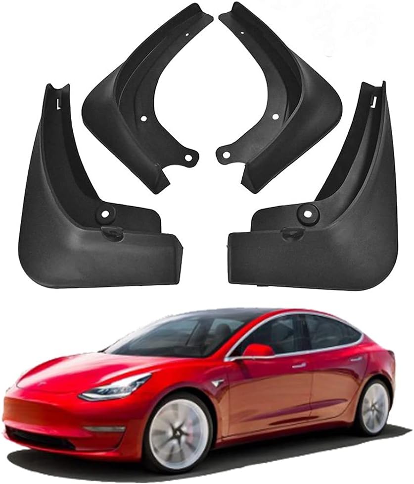 4 Pieces ABS Mud Flaps & Splash Guards for Tesla Model 3 20162021