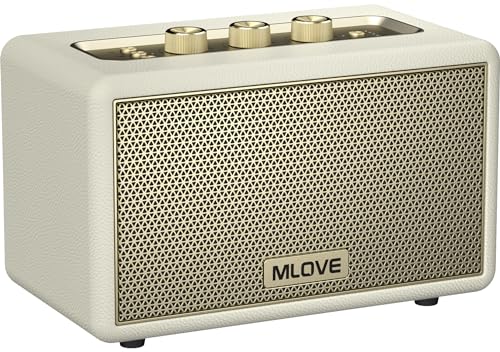 MLOVE A200 Retro Bluetooth Speaker White Gold
