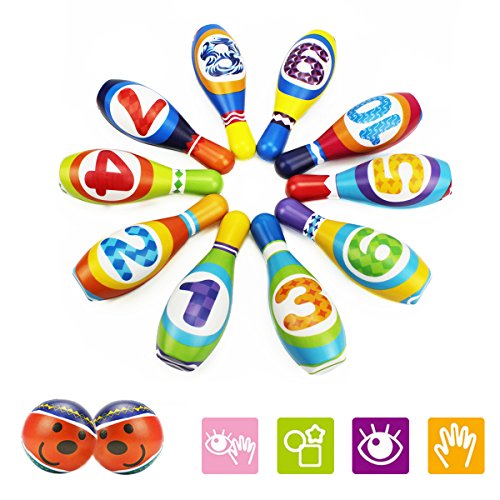 iPlay, iLearn Kids Bowling Toys, Party Favors, Foam Ball Play Set