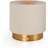 ZEIGGA LAB Elegant Fabric Aroma Diffuser - Quiet Essential Oil Diffuser with Soft Night Light, Perfect for Home, Office, and Yoga Space (M35-Gold)