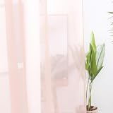 Deconovo Net Curtains Eyelet Voile Panels 55 x 102 Pink 1 Pair view 6