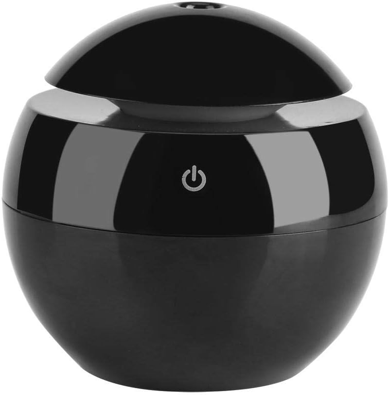 Essential Oil Diffuser 130ml, Ultrasonic Diffuser, Portable Air Humidifier for for Spa Massage, Yoga, Salon or Office (Black)