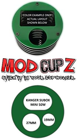 [2241] GREEN MOD CUP HOLDER exclusively for KANGER SUBOX MINI 50W by MODcupZ [ vape stand insert wrap vehicle silicone auto skin case car ]