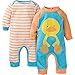 Gerber Unisex-Baby Newborn 2 Pack Coverall, Duck, 6-9 Months