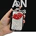 Bestbling Bling Bling Car Key Holder 3D Handmade Leather Auto Key Case Car Key Gourd Leather Holder Cover Case with Luxury Bling Crystal Diamond Rhinestones (Lips Red)