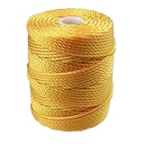 C-Lon Tex 400 Heavy Weight Bead Cord, Golden Yellow - 1.0mm, 39 Yard Spool