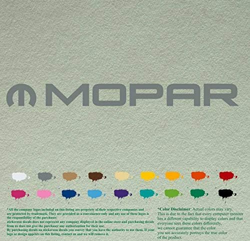Mopar Vinyl Windshield Banner Decal Sticker Sport Racing Dodge Chrysler Jeep (10" X 1", Grey 071)