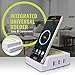USB Charger & Fast Wireless Charging Station, Qi Charger Pad Dock For Samsung Galaxy S8, S7 Edge, S6, S6 Edge, Google 6P Huawei P9 & All Qi-Enabled Devices (White)