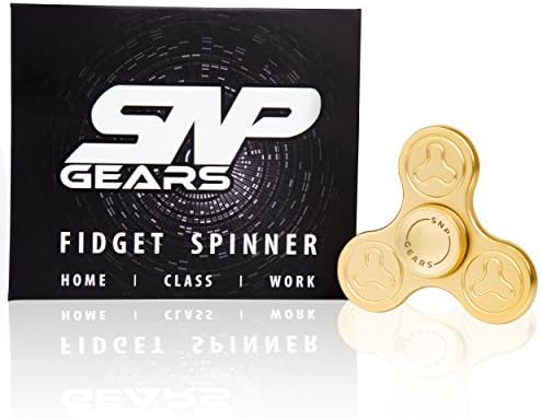 Zinc Metal Tri Fidget Spinner - Focus Toys With High Speed Bearing Fingertip gyroscope Gyro EDC for kids &amp; Adult Best For Stress Relief Boredom ADD ADHD Anti-Anxiety &amp; Autism