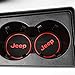2 Pack 2.75 inch Car Interior Accessories Anti Slip Cup Mat for Jeep Grand Cherokee Wrangler Compass Cherokee Renegade Patriot Grand Comander Decoration,etc All Models (red)