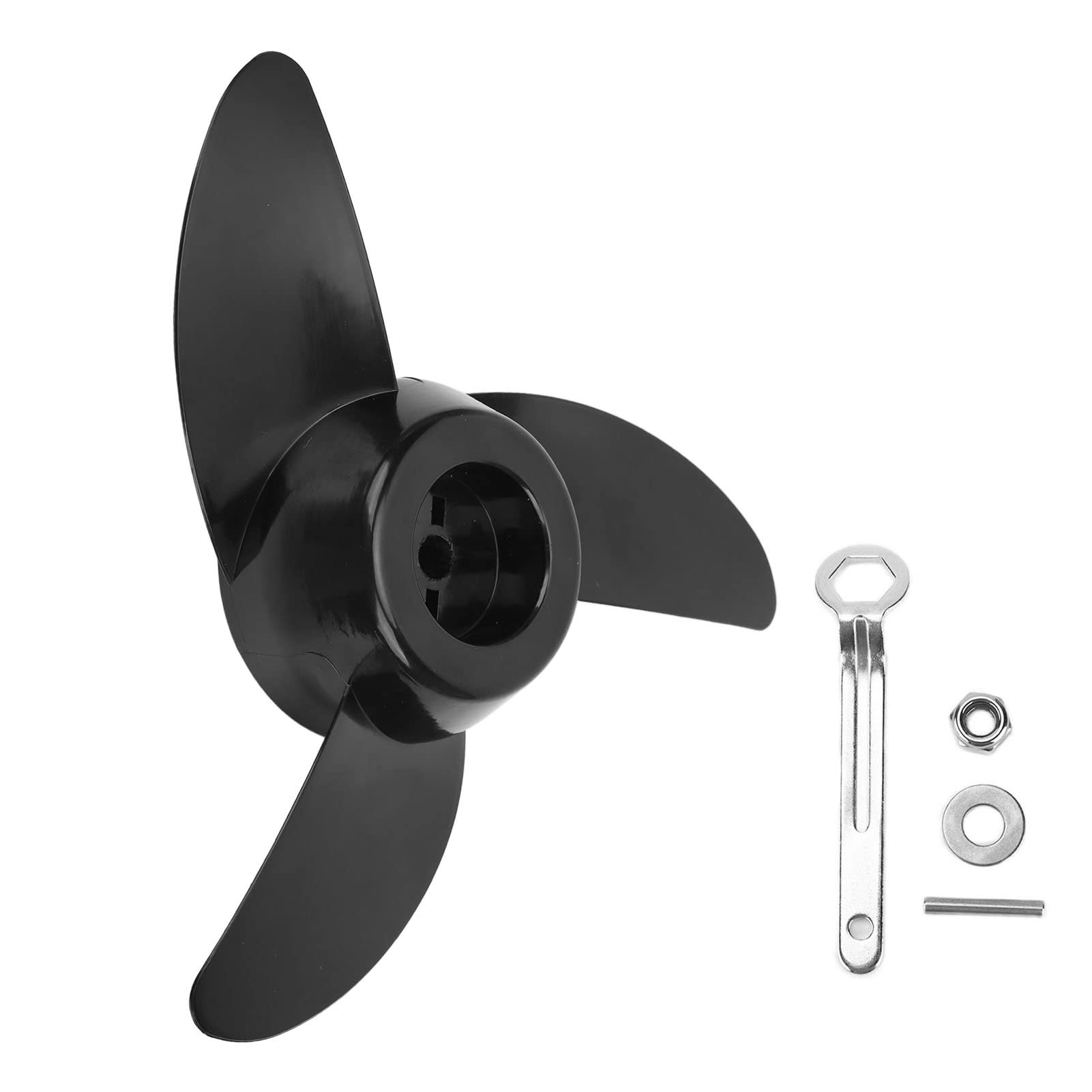 Akozon Electric Outboard Propeller Kit, Boat Engine Propeller 3 Blades for 28lb 36lb 46lb 12V 24V Trolling Motors Accessories