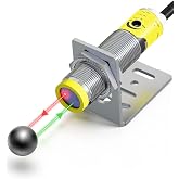 DIHOOL Photoelectric Proximity Sensor, Laser Motion Switch,IP65 Waterproof, Normally Open NPN NO, M16, 3 Wires,12V/24V Input(10-30VDC), Detection Distance Adjustable from 3cm to 80cm
