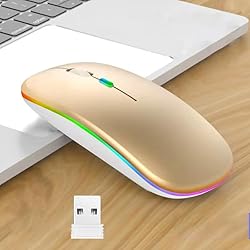 Guiheng Wireless Bluetooth Mouse,LED Dual Mode