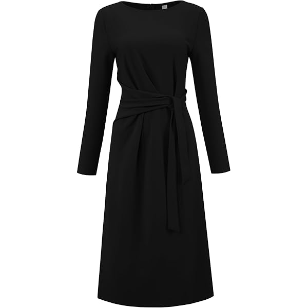 knee length dresses for ladies Funeral Dress in Black main image 0