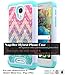 Alcatel Fierce 4 Case, Alcatel Allura Case / Pop 4 Plus Case, NageBee [Hybrid Protective] Armor Soft Silicone Cover with [Studded Rhinestone Bling] Design Diamond Hard Case (Wave)