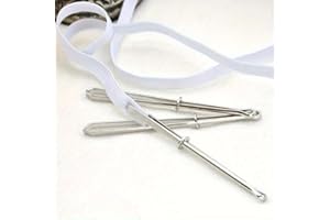 3PC Elastic Band Threader Clip for Sewing DIY - Belt Guide Needle Tool for Trousers - White, White