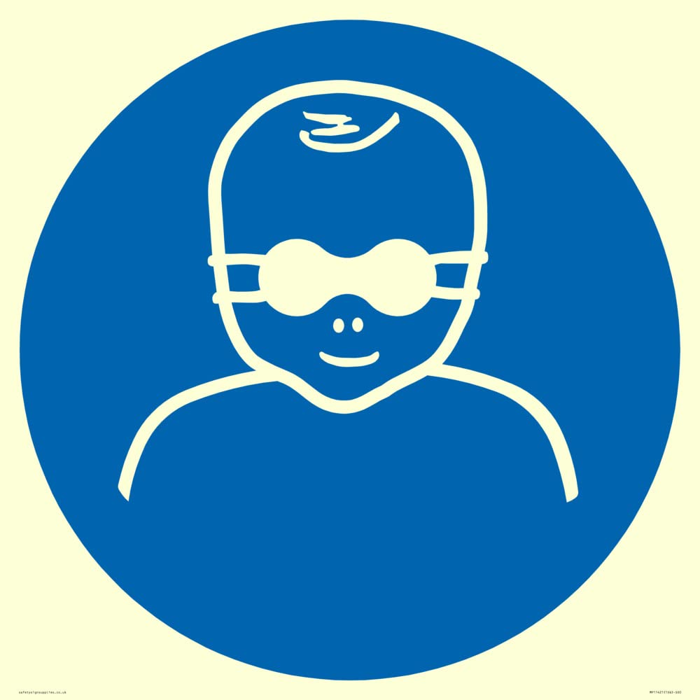 Mandatory: Protect infants eyes with opaque eye protection Sign - 600x600mm - S60