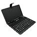 Fosmon Black Faux Leather Carrying Case with Built-In Keyboard & Stylus for 7