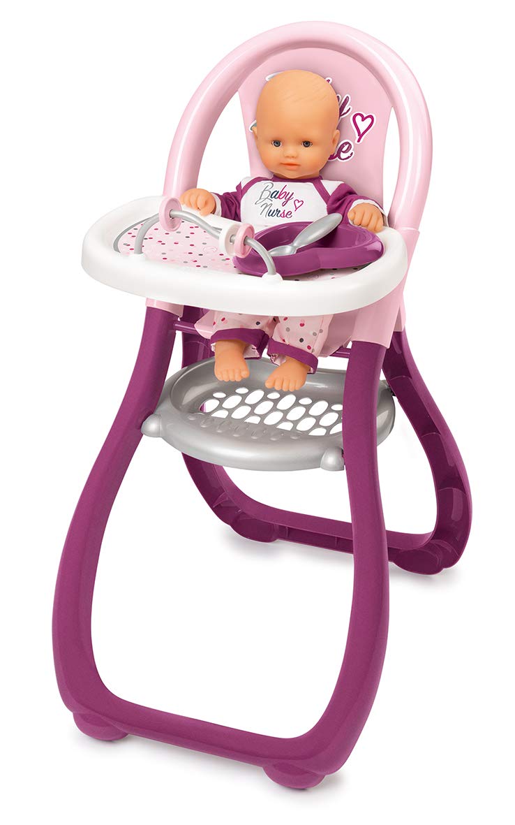 Smoby Baby Nurse High Chair for Dolls, 220342, Pink Amazon.co.uk Toys
