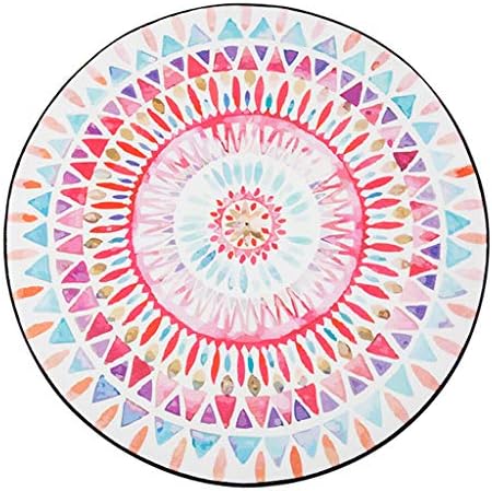 Carpet Bedroom European Round Computer Chair Hanging Basket Rattan Chair Cushion Simple Modern Home Living Room Bedside Carpet (Size : Diameter 60cm)