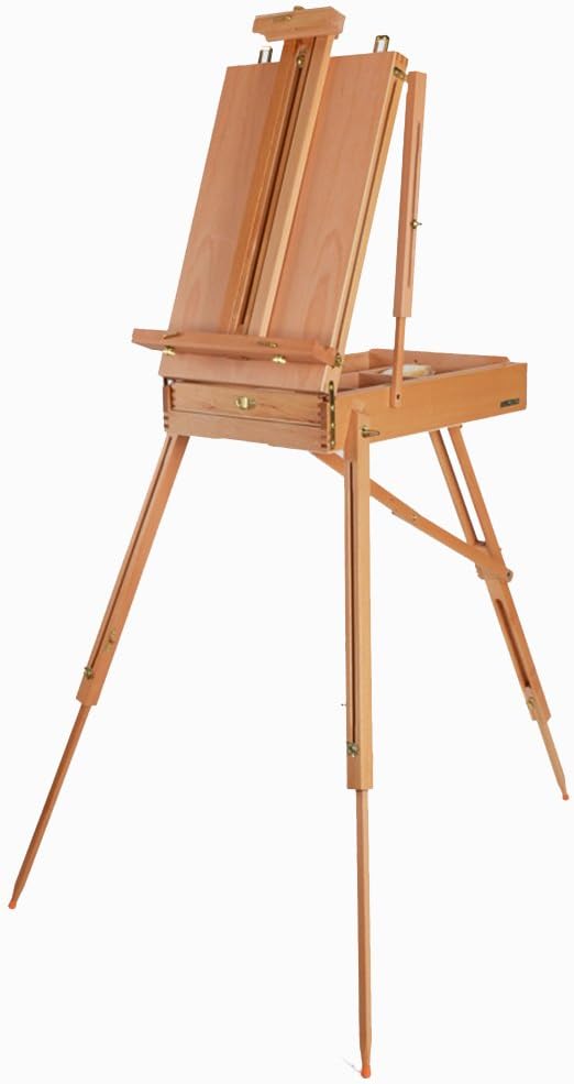Easels Portable Fine Art Sketching Painting Box Oil Painting Frame Men Drawing Toolbox (Color