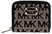Michael Kors Zip Around Bifold Wallet (Beige/Black/Black)